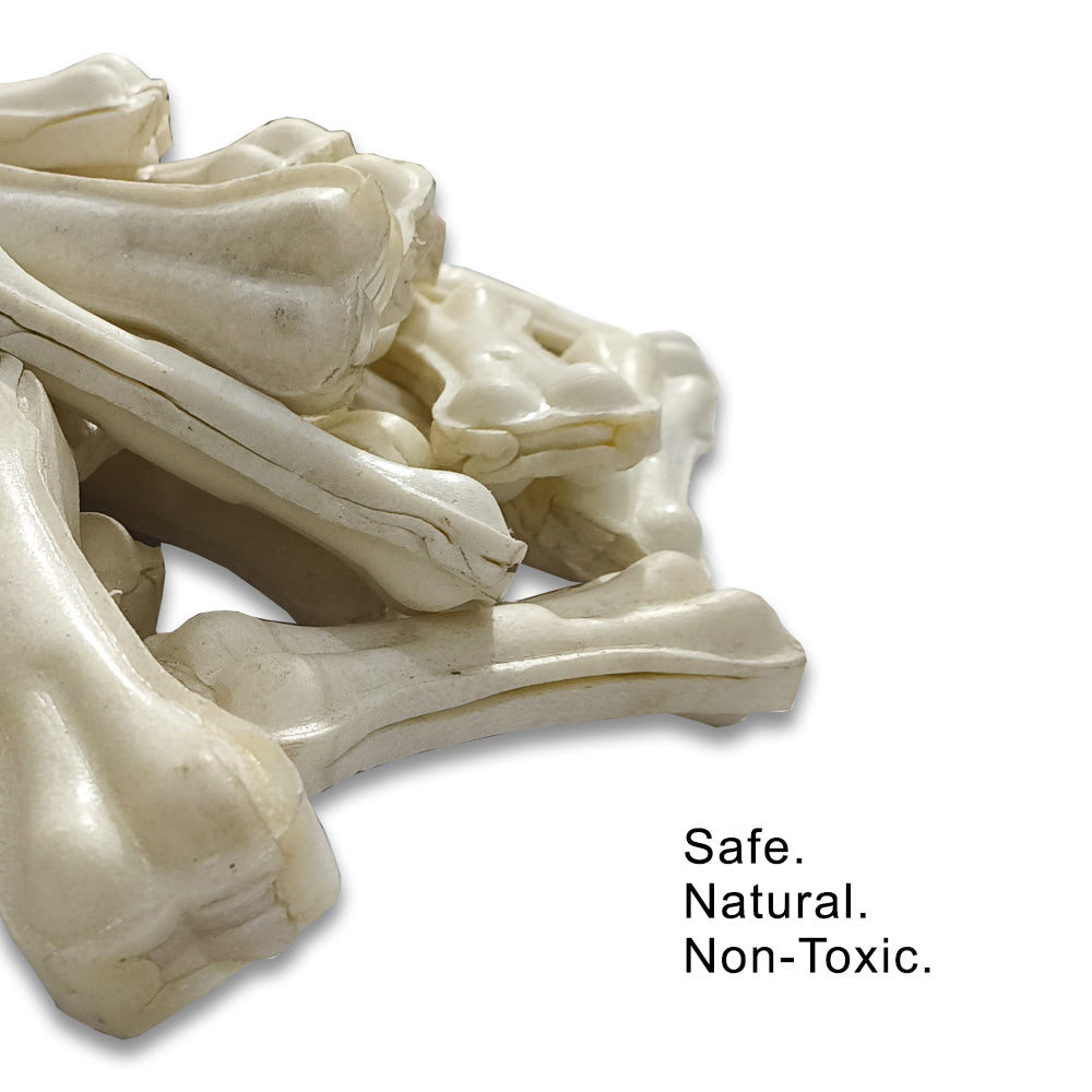 PETHOOD 4-Inch (450 gm) Rawhide Dog Chew Bones – Perfect for Small Dogs and Lasting Chewing Fun!